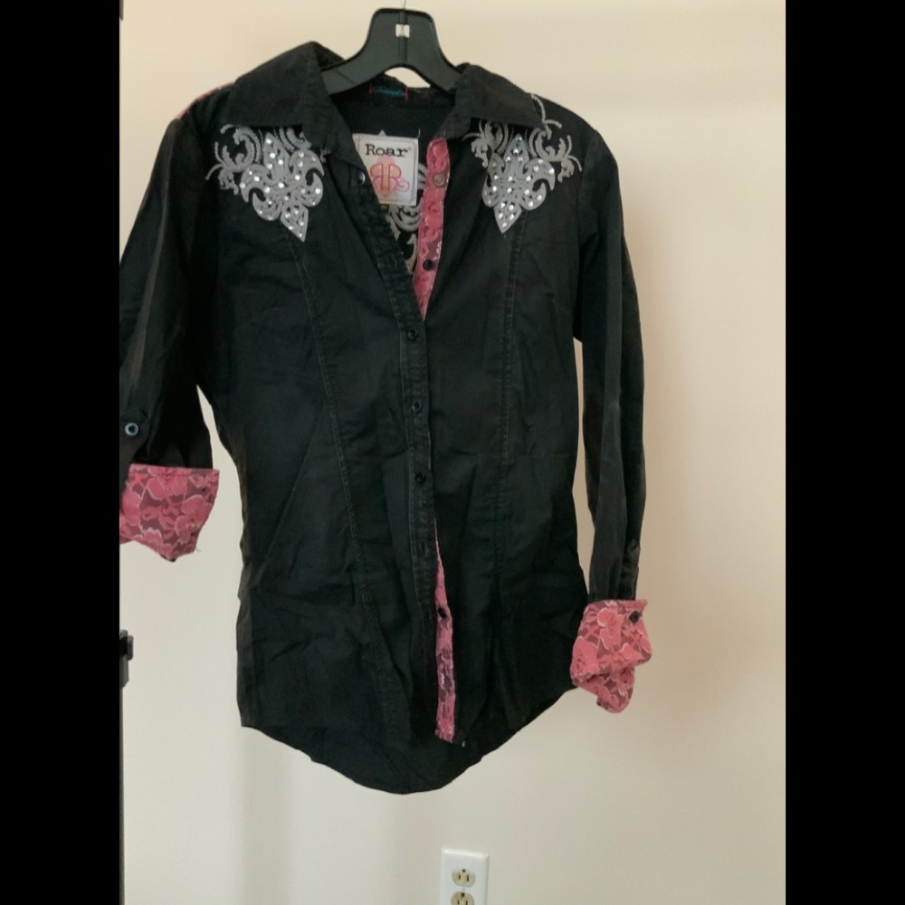 Rhinestone Button Down - image 1